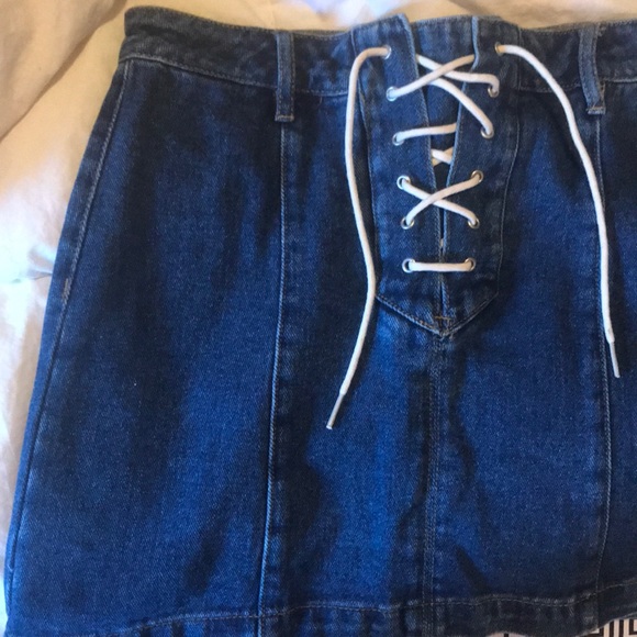 Kendall & Kylie Denim Lace up Skirt - Picture 5 of 5